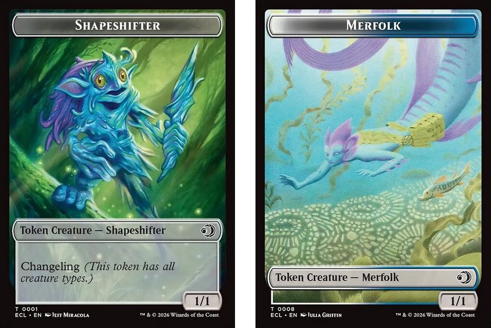 (英)多相の戦士トークン / Shapeshifter Token No.001 - マーフォークトークン / Merfolk Token 【ECL-TOKEN】 No.008
