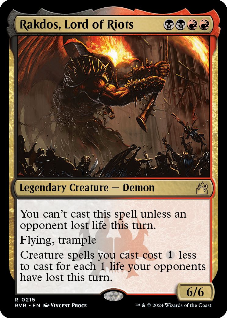 (英)暴動の長、ラクドス / Rakdos, Lord of Riots【RVR】 No.215