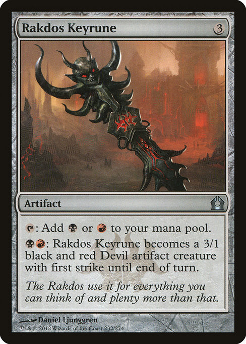 (英)【Foil】ラクドスの魔鍵 / Rakdos Keyrune【RTR】 No.232