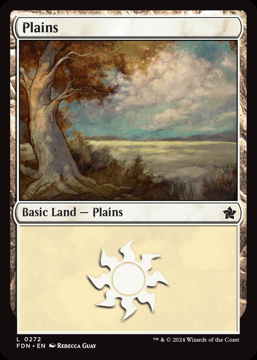 (英)【Foil】平地 / Plains【FDN】 No.272