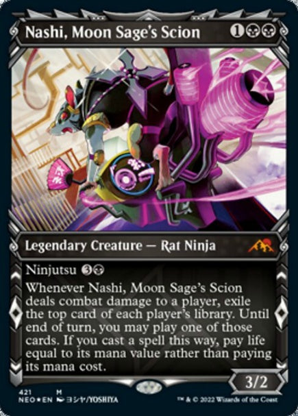 (英)【エッチングFoil】月の賢者の養子、ナシ / Nashi, Moon Sage's Scion【NEO】 No.421
