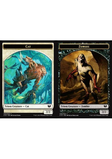 (英)猫トークン / Cat Token No.003 - ゾンビトークン / Zombie Token【C15-TOKEN】 No.008