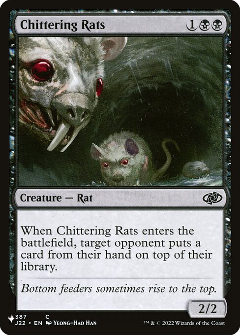(英)騒がしいネズミ / Chittering Rats【J22】 PWシンボル付き再販 No.387