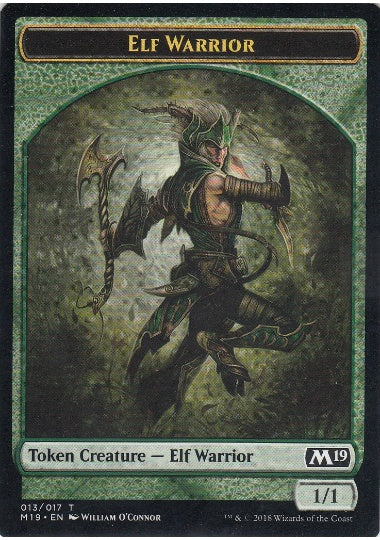 (英)エルフ・戦士トークン / Elf Warrior Token【M19-TOKEN】 No.013