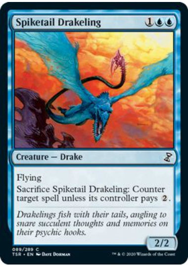 (英)【Foil】トゲ尾の仔ドレイク / Spiketail Drakeling【TSR】 No.089