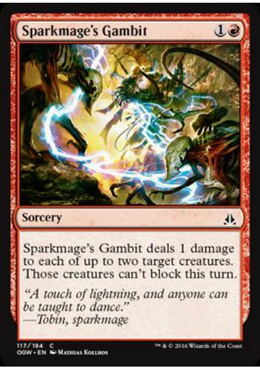 (英)【Foil】火花魔道士の計略 / Sparkmage's Gambit【OGW】 No.117
