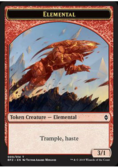(英)エレメンタルトークン / Elemental Token【BFZ-TOKEN】 No.009