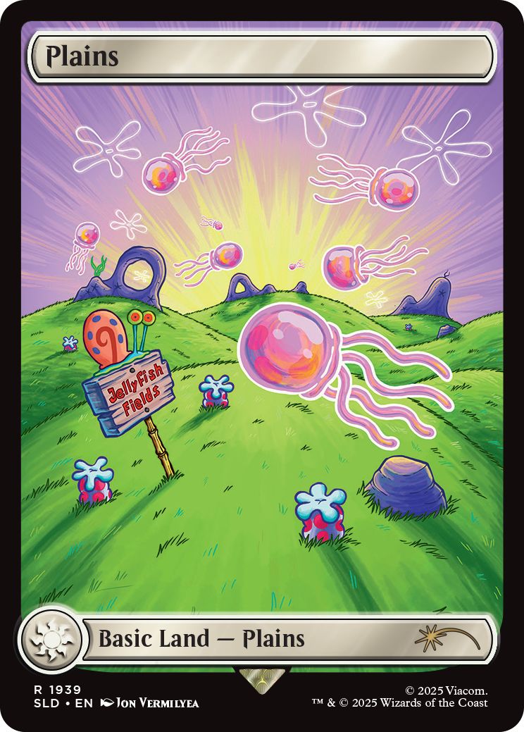 (英)【Foil】平地 / Plains【SLD】Secret Lair x SpongeBob SquarePants: Lands Under the Sea No.1939