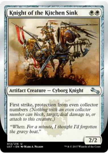 (英)【Foil】Knight of the Kitchen Sink 【UST】 (even collector numbers)No.012B