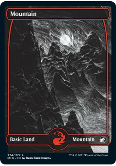(英)【Foil】山 / Mountain【MID】フルアート版 No.274