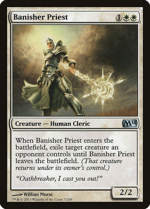 (英)【Foil】放逐する僧侶 / Banisher Priest【M14】 No.007
