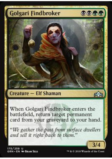 (英)【Foil】ゴルガリの拾売人 / Golgari Findbroker【GRN】 No.175