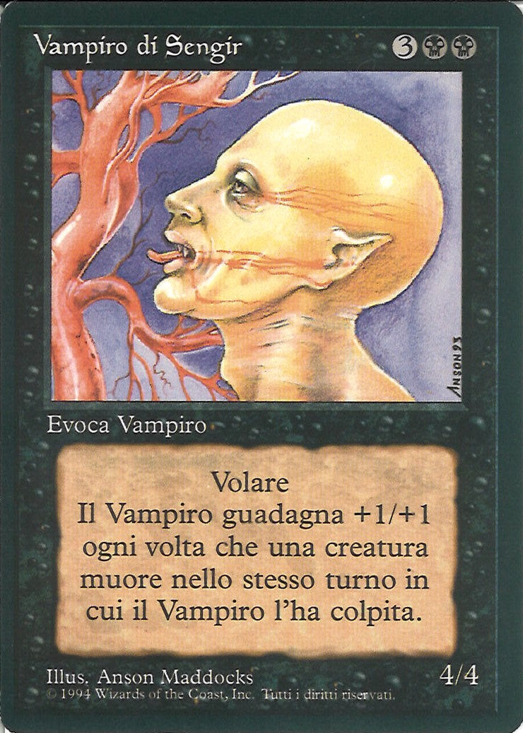 (イタリア語)Vampiro di Sengir / Sengir Vampire【3ED】 黒枠 No.129