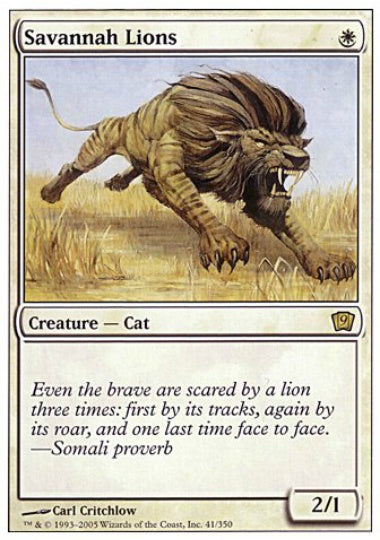 (英)【Foil】サバンナ・ライオン / Savannah Lions【9ED】 No.041
