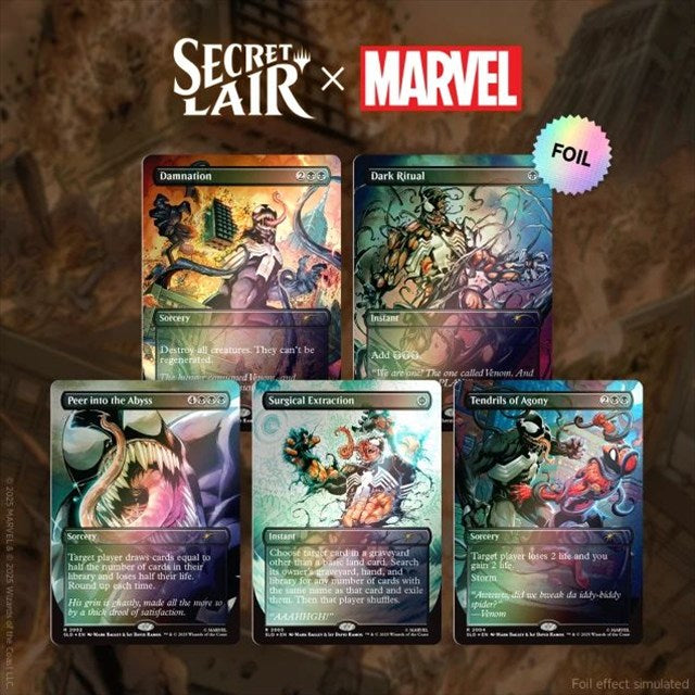 (英)Secret Lair x Marvel's Spider-Man: Venom Unleashed (Colors) Foil Edition 【BOX】 ※発送方法は「ゆうパック」を選択してください。