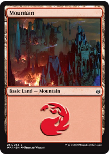 (英)【Foil】山 / Mountain【WAR】 No.261