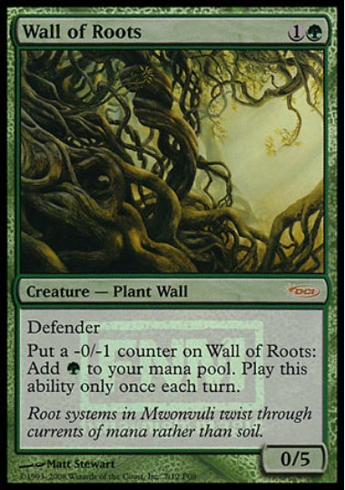 (英)【Foil】根の壁 / Wall of Roots【PRM】FNMプロモ No.009