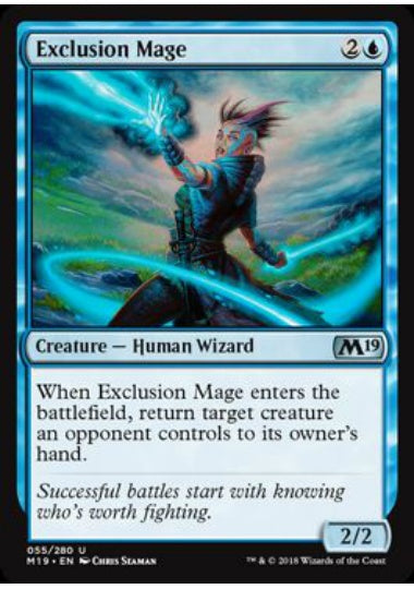 (英)【Foil】排斥する魔道士 / Exclusion Mage【M19】 No.055
