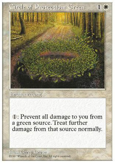 (英)緑の防御円 / Circle of Protection: Green【5ED】 No.019
