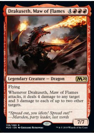 (英)炎の大口、ドラクセス / Drakuseth, Maw of Flames【M20】 No.136
