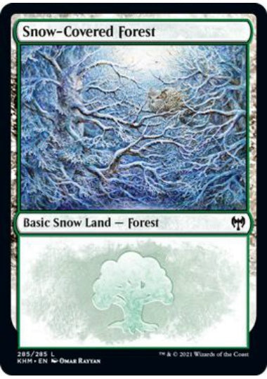 (英)【Foil】冠雪の森 / Snow-Covered Forest【KHM】 No.285