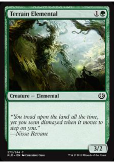 (英)地形の精霊 / Terrain Elemental【KLD】 プレインズウォーカーデッキ収録 No.272