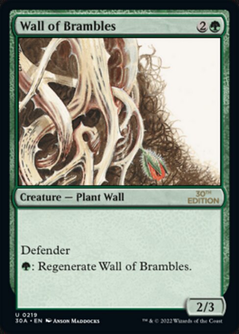 (英)茨の壁 / Wall of Brambles【30A】 No.219 ※トーナメントで使用することはできません。