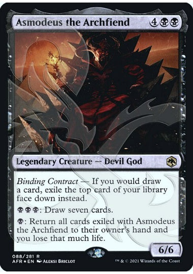 (英)【Foil】アーチフィーンド、アスモデウス / Asmodeus the Archfiend ★アンパサンド・カード★【AFR】 No.088