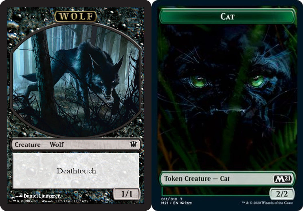 (英)狼トークン / Wolf Token No.ISD-019 - 猫トークン / Cat Token【SLD-C23-01】 From Cute to Brute No.M21-011