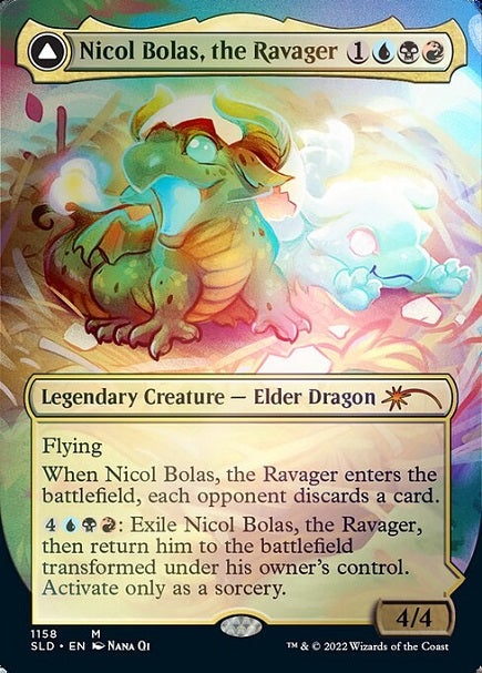 (英)【Foil】破滅の龍、ニコル・ボーラス / Nicol Bolas, the Ravager - 覚醒の龍、ニコル・ボーラス / Nicol Bolas, the Arisen【SLD】From Cute to Brute No.1158