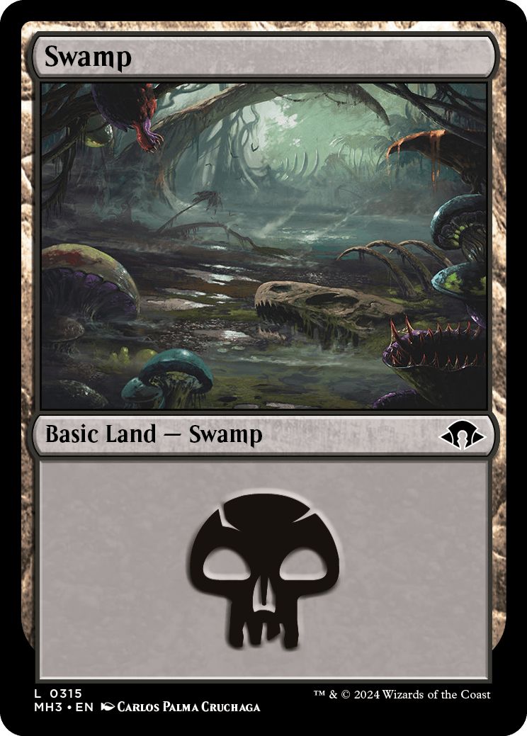 (英)【Foil】沼 / Swamp【MH3】 No.315