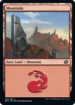 (英)【Foil】山 / Mountain【BRO】 No.275