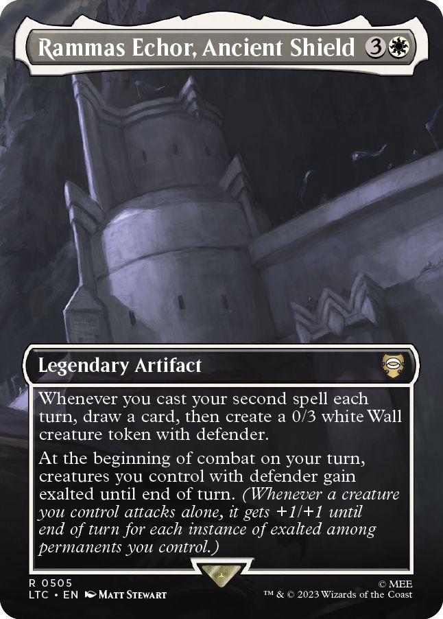 (英)【Foil】Rammas Echor, Ancient Shield ★ボーダーレス★(シーン・カード) 【LTC】 No.505