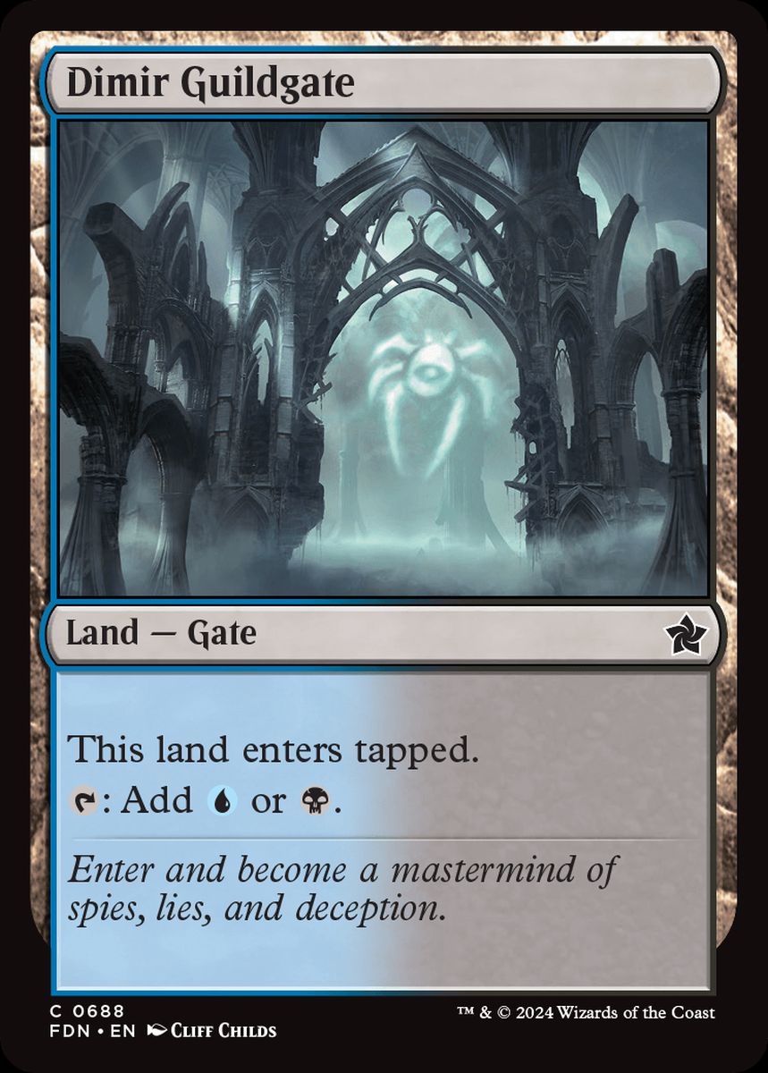 (英)ディミーアのギルド門 / Dimir Guildgate【FDN】 Starter Collection収録 No.688