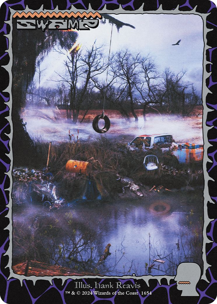 (英)【Foil】沼 / Swamp【SLD】Secret Lair x Brain Dead: Lands No.1654
