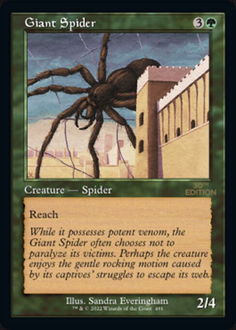 (英)大蜘蛛 / Giant Spider【30A】 旧枠加工カード No.491 ※トーナメントで使用することはできません。