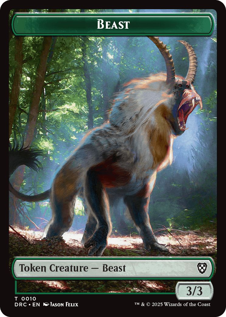 (英)ビーストトークン / Beast Token No.010 - 霊気装置トークン / Servo Token【DRC-TOKEN】 No.008
