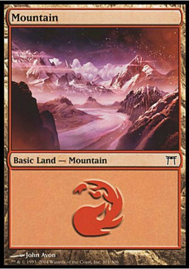 (英)【Foil】山 / Mountain【CHK】 No.301