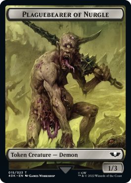 (英)プレーグベアラー・オヴ・ナーグルトークン / Plaguebearer of Nurgle Token No.015 - 落とし子トークン / Spawn Token【40K-TOKEN】 No.016