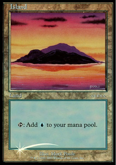 (英)【Foil】島 / Island【PRM】Beta 2001年 アリーナプロモ No.016