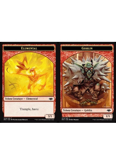 (英)エレメンタルトークン / Elemental Token No.009 - ゴブリントークン / Goblin Token【MH1-TOKEN】 No.010