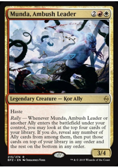 (英)【Foil】待ち伏せ隊長、ムンダ / Munda, Ambush Leader【BFZ】 No.215