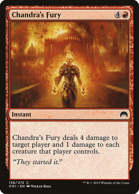 (英)【Foil】チャンドラの憤怒 / Chandra's Fury【ORI】 No.136
