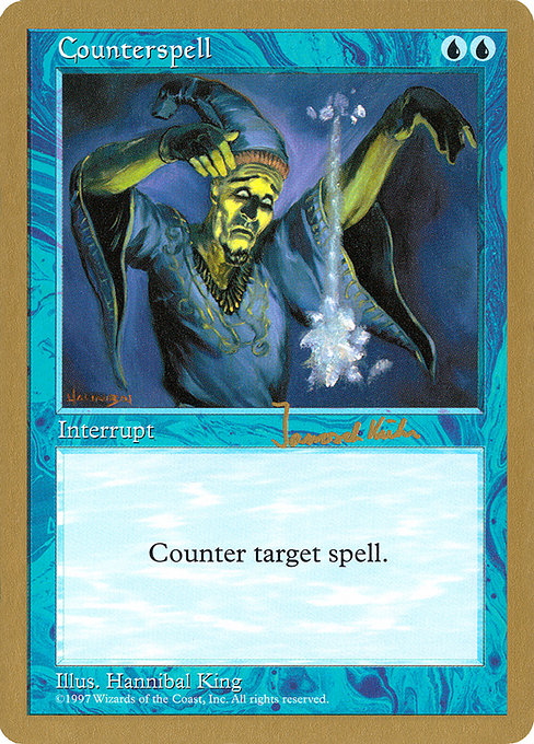 (英)対抗呪文 / Counterspell【WC97】 World Championship Decks 1997 Janosch Kuhn 金枠 No.012