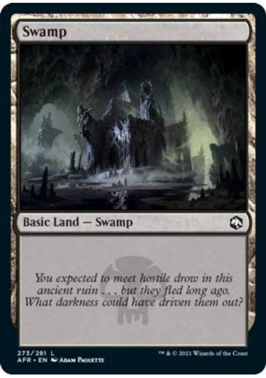 (英)【Foil】沼 / Swamp【AFR】 No.273