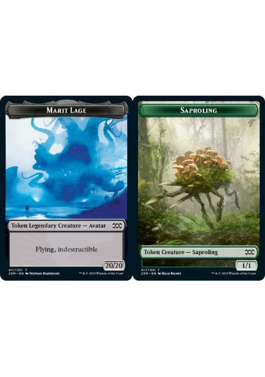 (英)【Foil】マリット・レイジトークン / Marit Lage TokenNo.011 - 苗木トークン / Saproling Token【2XM-TOKEN】 No.017