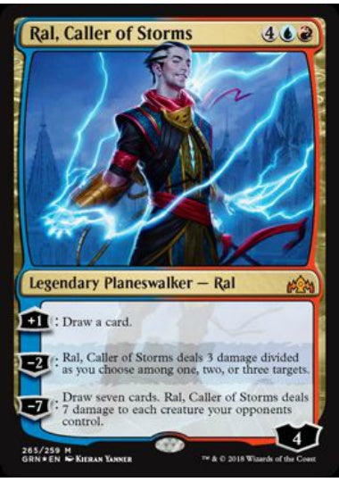 (英)【Foil】嵐を呼ぶ者、ラル / Ral, Caller of Storms【GRN】プレインズウォーカーデッキ収録 No.265