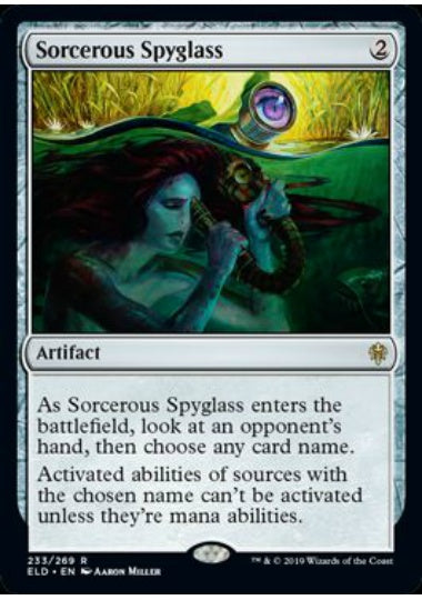(英)【Foil】魔術遠眼鏡 / Sorcerous Spyglass【ELD】 No.233