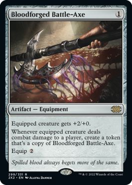 (英)【Foil】血鍛冶の戦斧 / Bloodforged Battle-Axe【2X2】 No.299