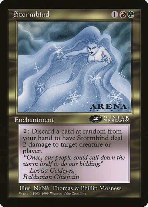 (英)嵐の束縛 / Stormbind【PRM】 アリーナプロモ 【Oversized Card】 BIG-PRM-074 ※トーナメントで使用することはできません。
